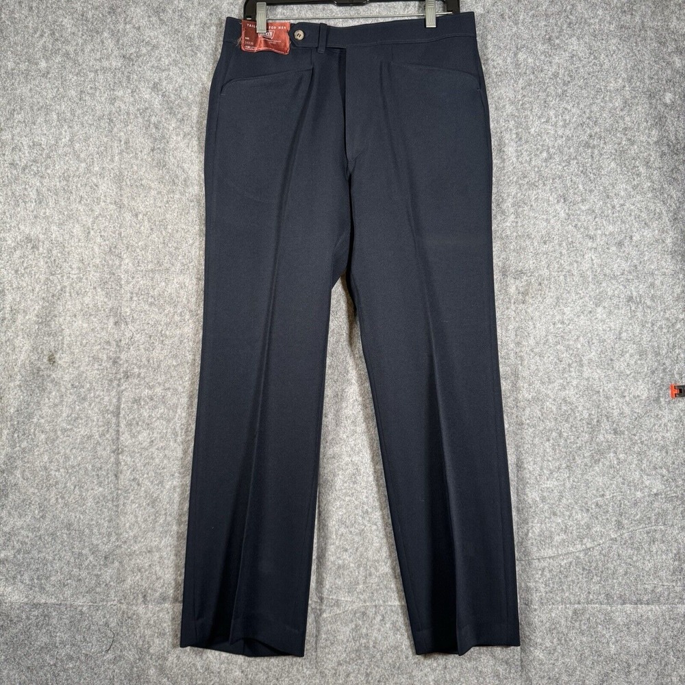VINTAGE Levi's‎ Pants Mens 34x30 Blue Action Slacks Straight Leg Trousers Casual